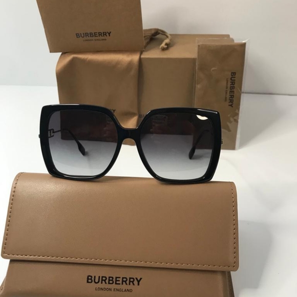 💯 Originl Burberry Luna Gray Gradient Square Ladies Sunglasses BE4332F 30018G - Picture 3 of 17